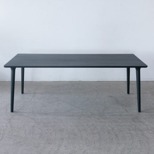 ［現品SALE］BRIDGE ダイニングテーブル200 ホワイトアッシュ材 / BK【工具不要 組み立てオプション付き】