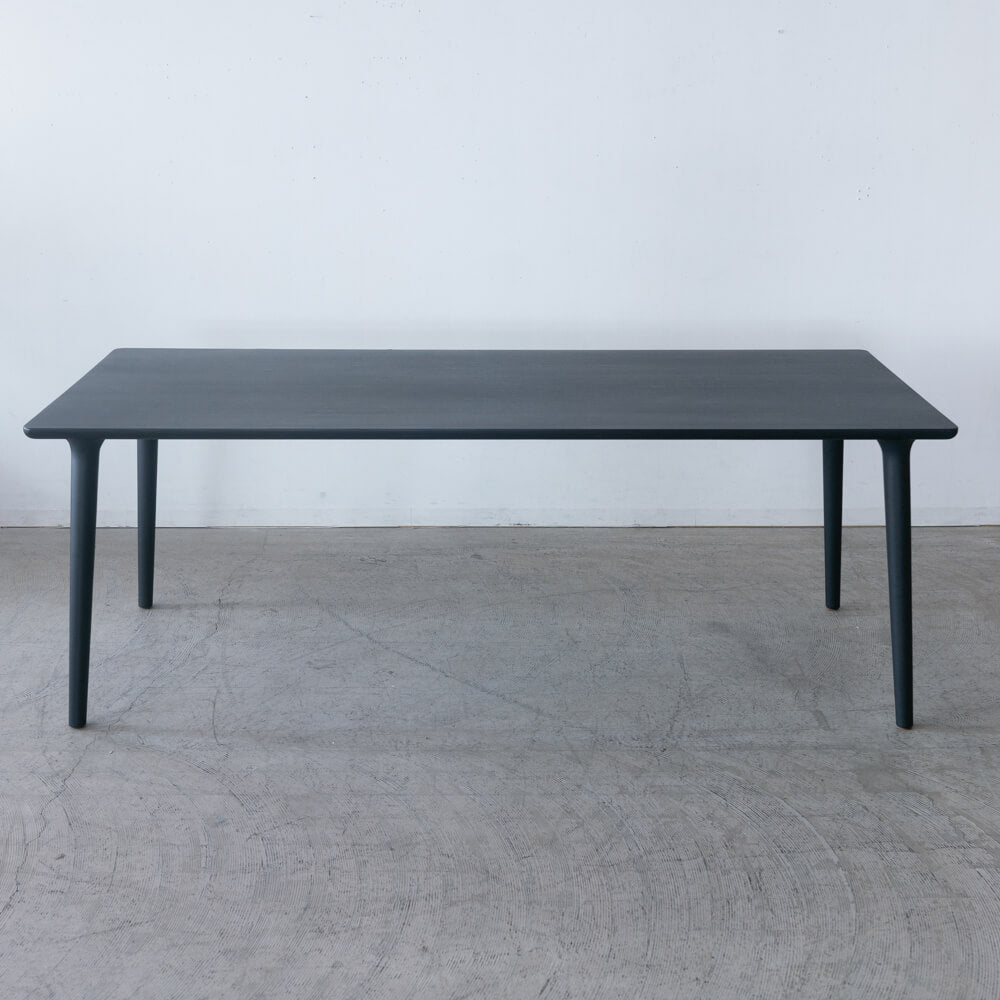 ［現品SALE］BRIDGE ダイニングテーブル200 ホワイトアッシュ材 / BK【工具不要 組み立てオプション付き】