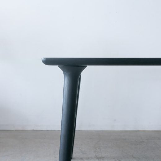 ［現品SALE］BRIDGE ダイニングテーブル200 ホワイトアッシュ材 / BK【工具不要 組み立てオプション付き】
