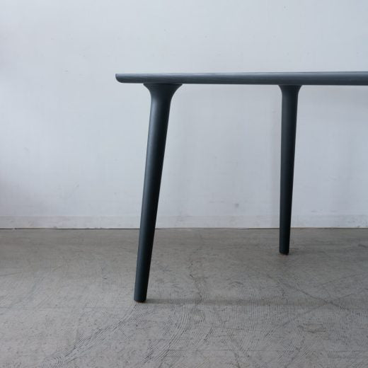 ［現品SALE］BRIDGE ダイニングテーブル200 ホワイトアッシュ材 / BK【工具不要 組み立てオプション付き】