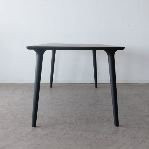 ［現品SALE］BRIDGE ダイニングテーブル200 ホワイトアッシュ材 / BK【工具不要 組み立てオプション付き】