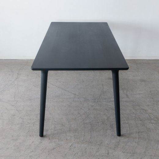 ［現品SALE］BRIDGE ダイニングテーブル200 ホワイトアッシュ材 / BK【工具不要 組み立てオプション付き】