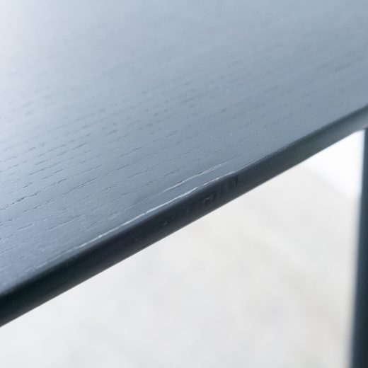 ［現品SALE］BRIDGE ダイニングテーブル200 ホワイトアッシュ材 / BK【工具不要 組み立てオプション付き】