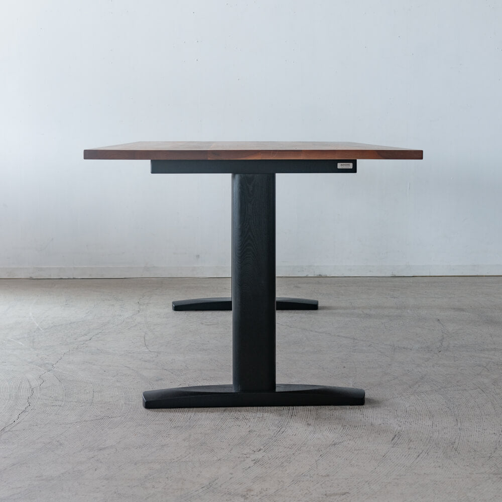 ［現品SALE］ダイニング4点セット DT605-5S4A70 WN/BK 150cm｜MILE_STONEチェア2脚＋VILLAベンチ