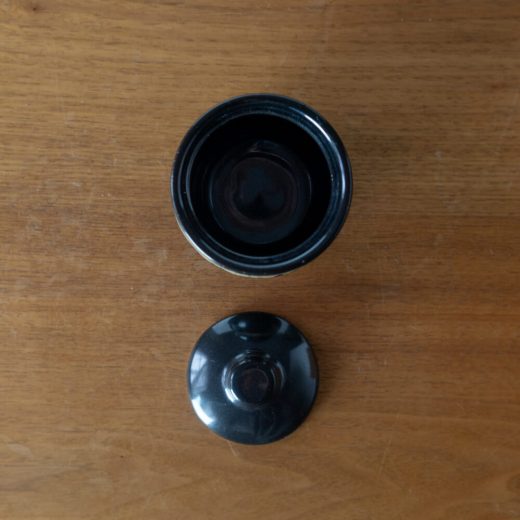 【WEB限定】黒流し7cm蓋付き壺 -器市-