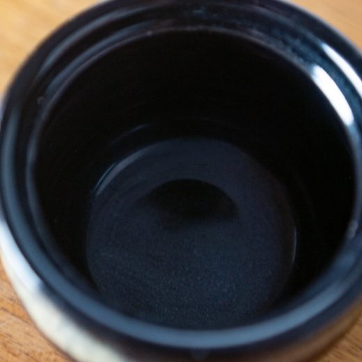 【WEB限定】黒流し7cm蓋付き壺 -器市-