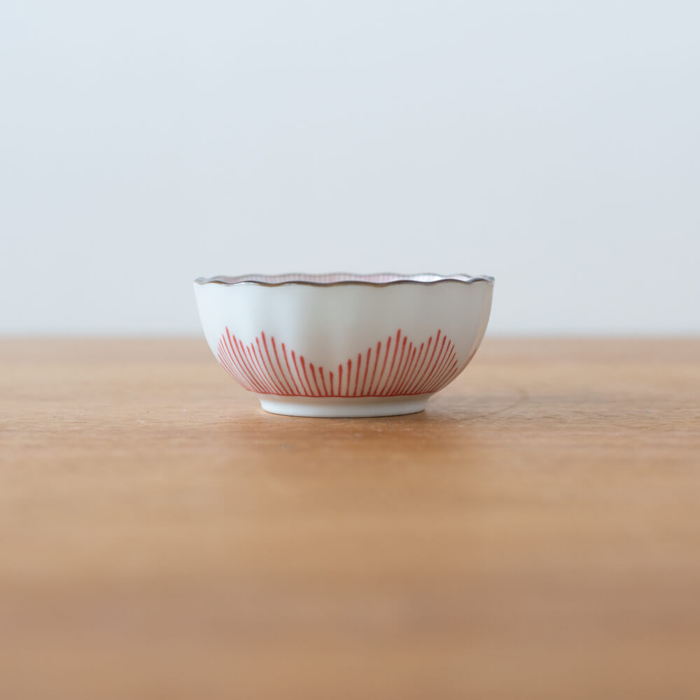 特価品【WEB限定】花一輪 赤 3寸鉢 -器市-