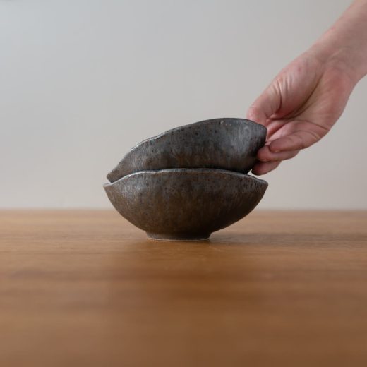 結晶いぶし 変形小鉢