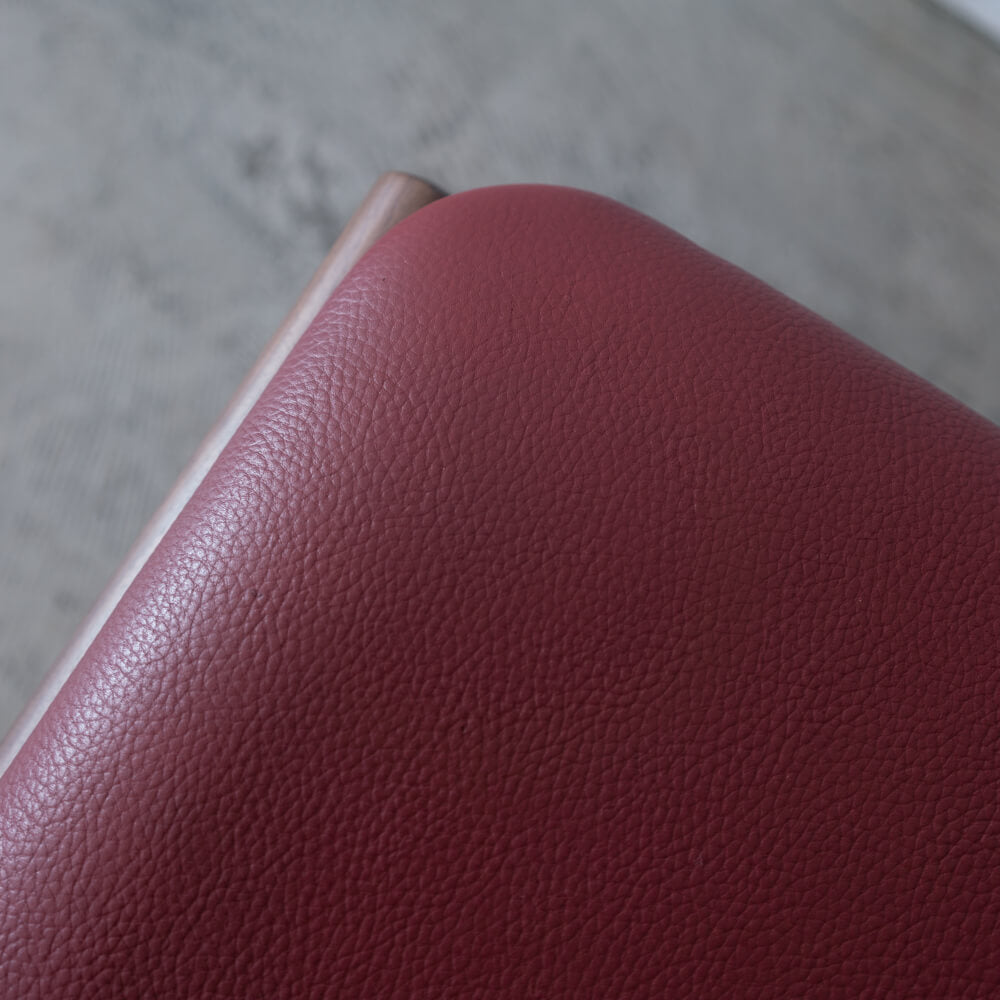 オーブチェア SLC-505 ウォールナット材 / 座面(WR色)  牛本革 アニリン仕上げ