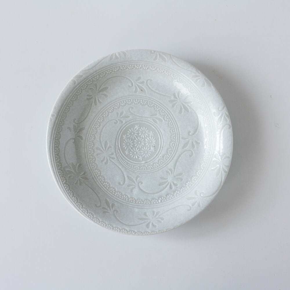 【WEB限定】花三鳥 白 9寸深皿 -器市-