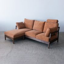 【廃盤SALE】LEPO サイドボード120｜タモ無垢材・ダーク／ミストガラス（シンフォニー）［工具不要組み立てオプション付］