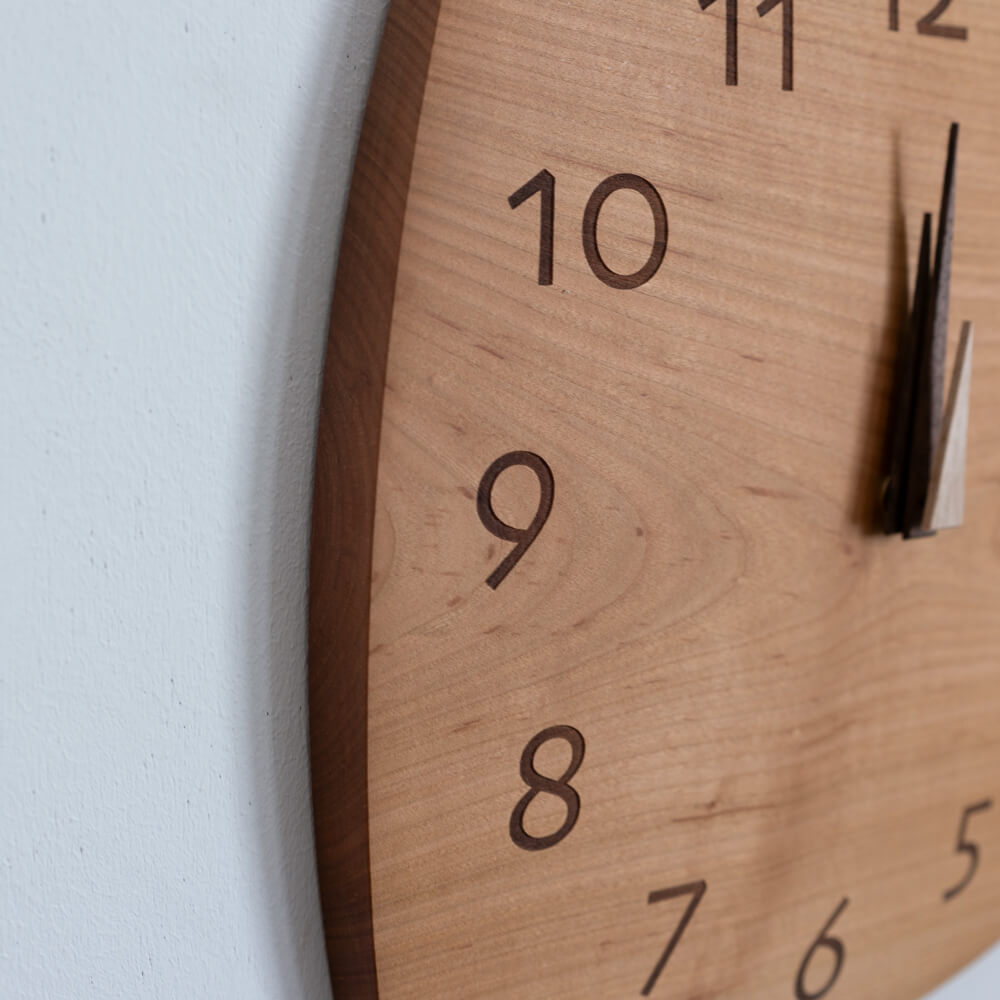 木の掛け時計 kaku 280 山桜 ①