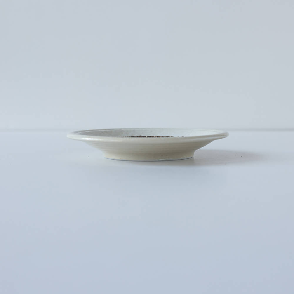 【WEB限定】初雪スリ目紋 円(まどか) 4.8皿 -器市-