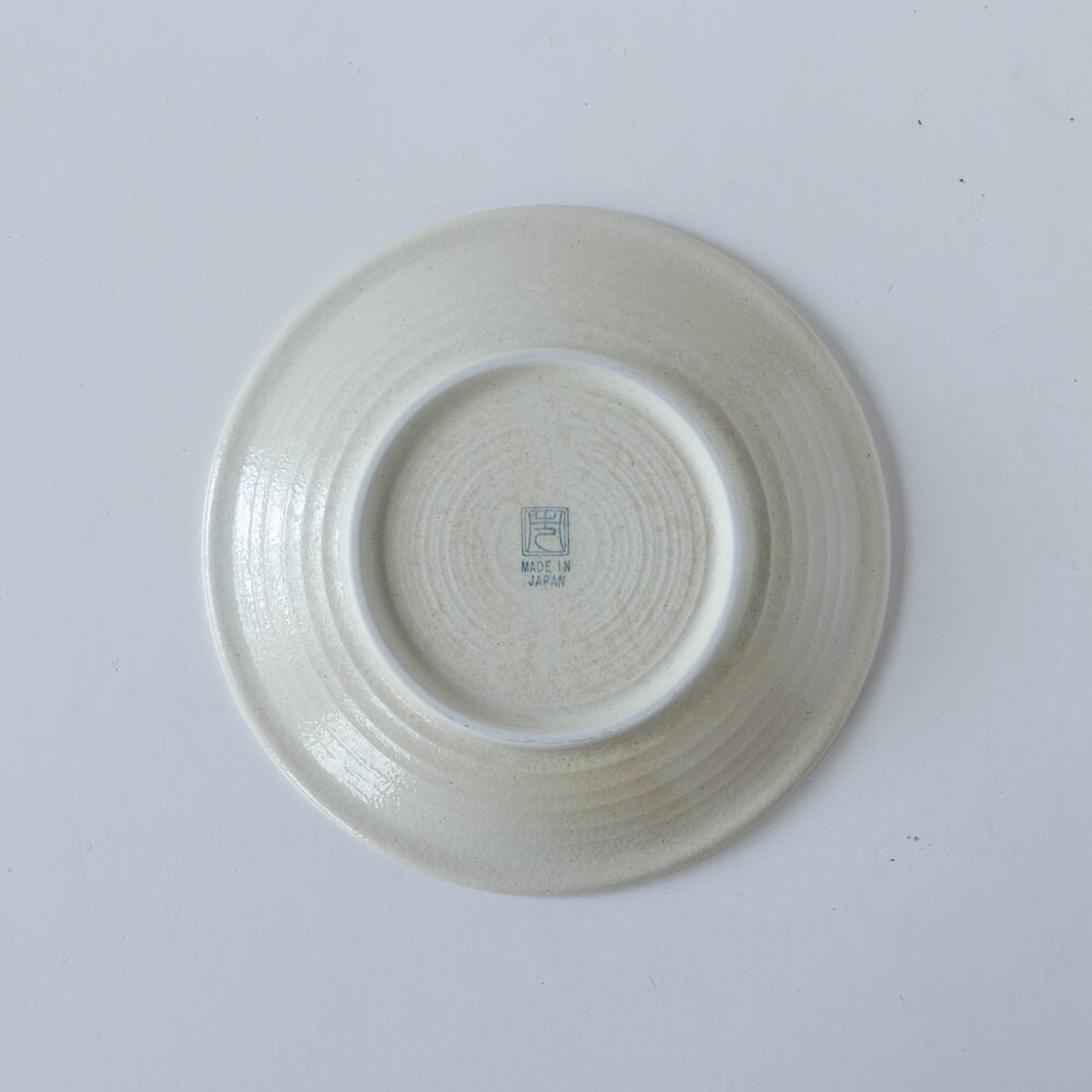 【WEB限定】初雪スリ目紋 円(まどか)6.5皿 -器市-