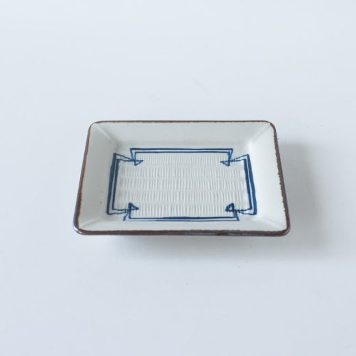 【WEB限定】淵さび手描き 長角6寸皿 -器市-