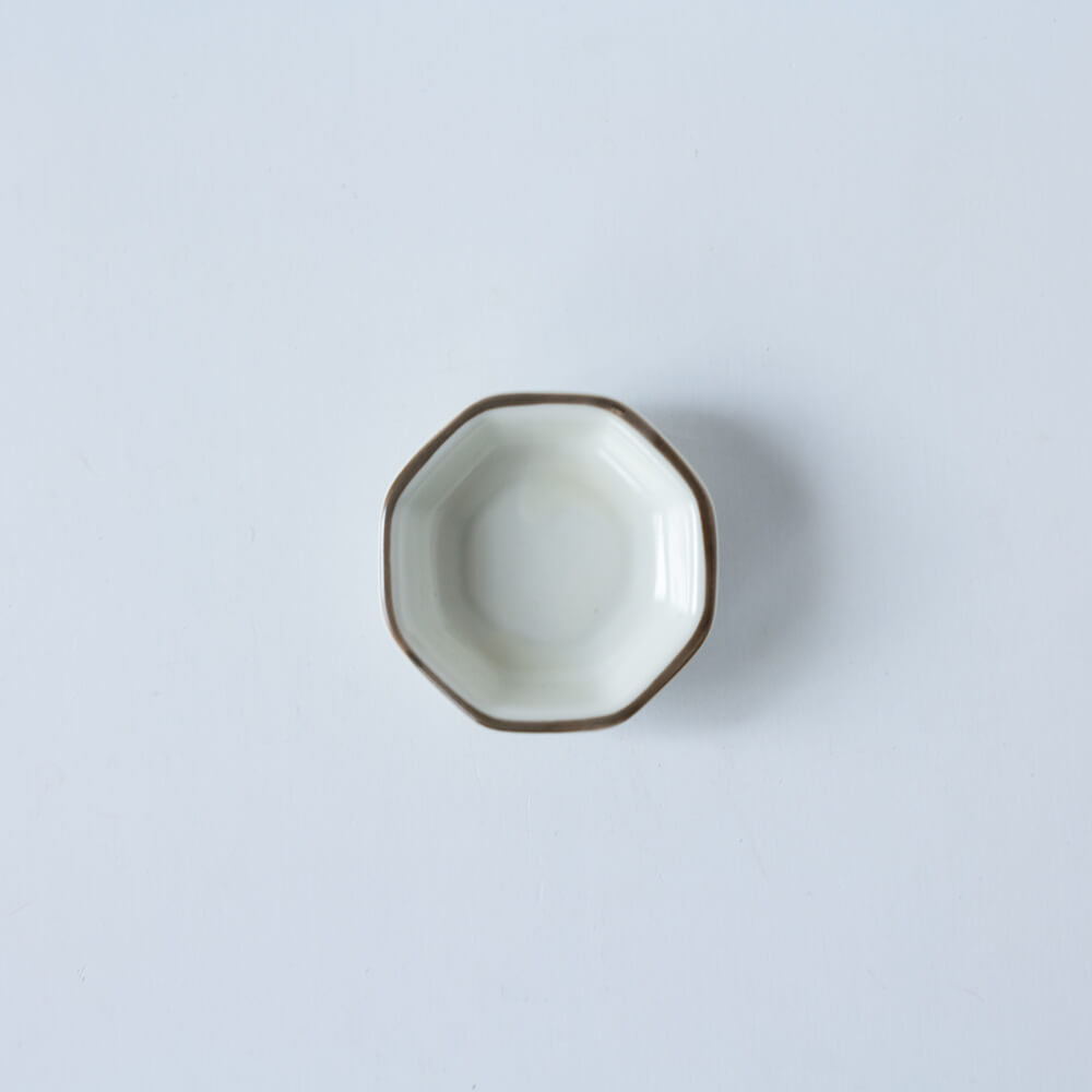 【WEB限定】リム八角小皿 白 -器市-