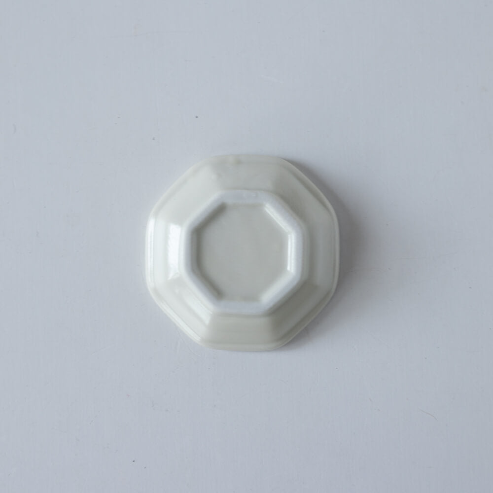 【WEB限定】リム八角小皿 白 -器市-