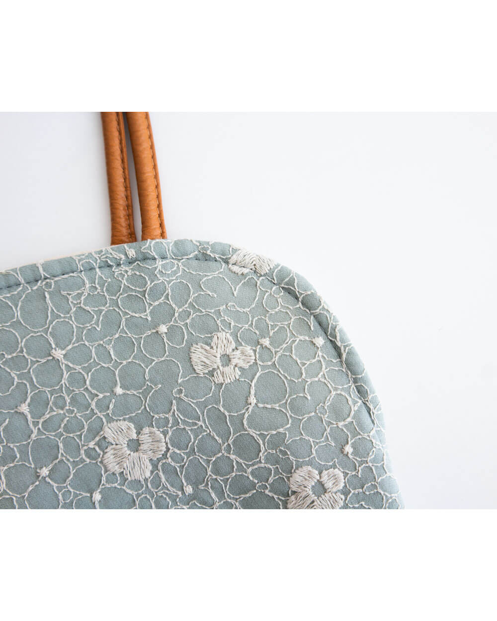 あじさい刺繍miniバッグ (BL)