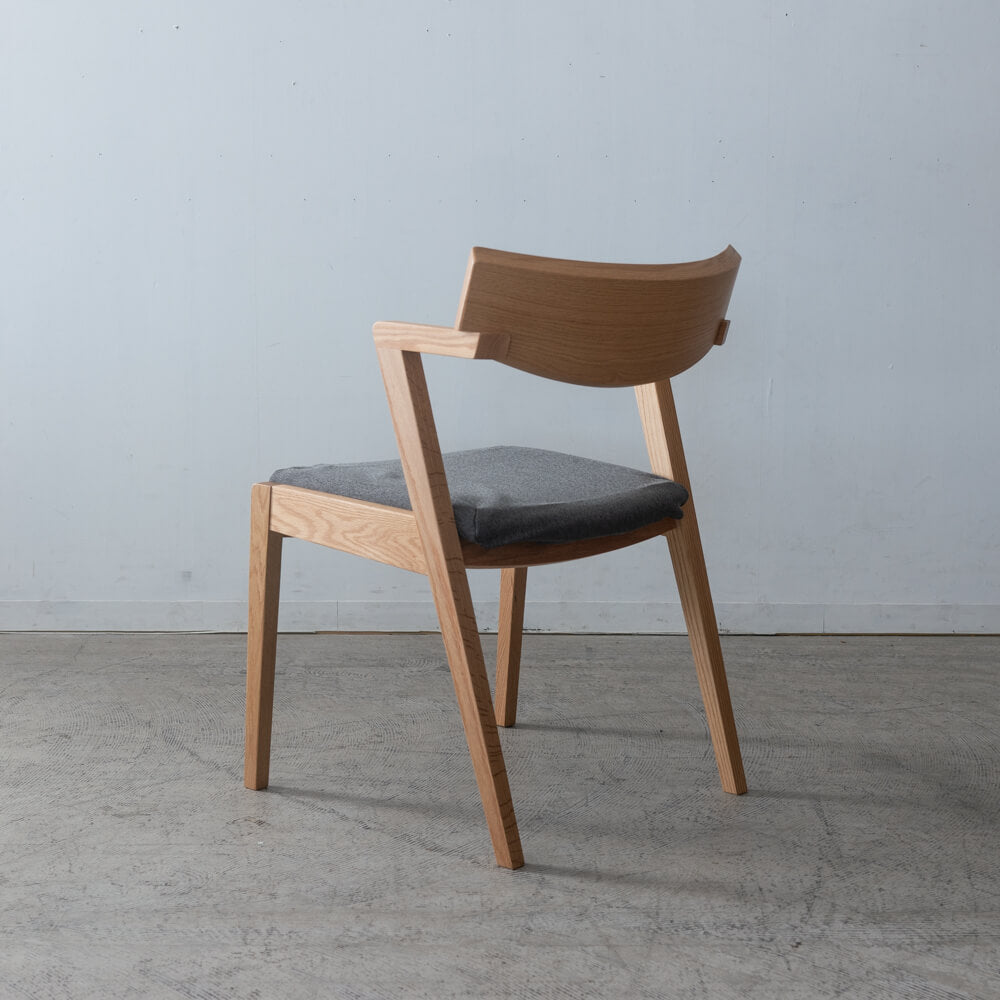 【現品SALE】ダイニング5点セット 165cm RECROテーブル 木脚4本脚＋Hチェア4脚 オーク材 / ウレタン塗装｜HIDAKAGU