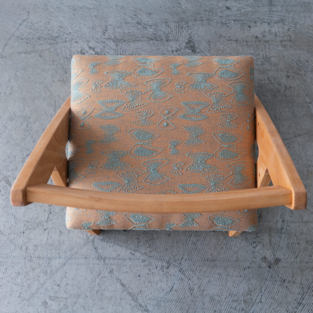 【アップサイクル品】杉工場 レオ デスクチェア  アルダー材 ミナペルホネン / sky flower [OR]