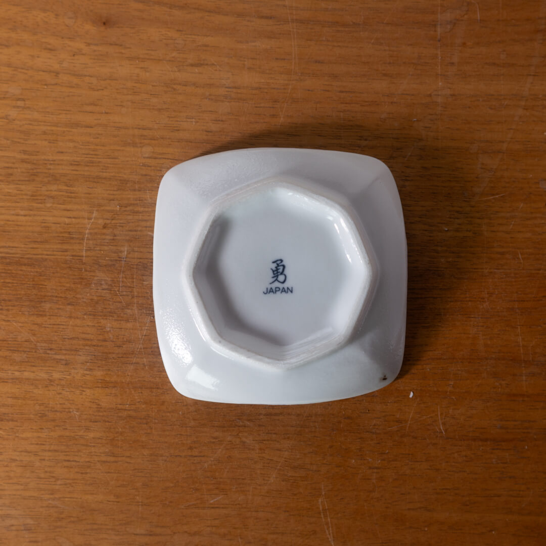 【WEB限定】染付角3寸皿 籠目 -器市-