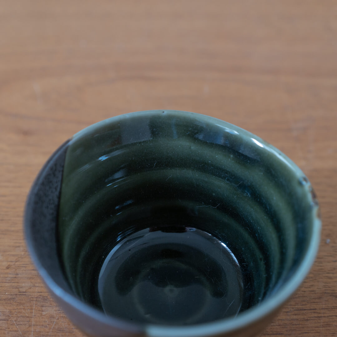 古い 織部 小鉢5客 鉢 皿 急須 醤油注 薬味入 織部釉 料理揃 全10点 WEB限定】織部塗分け小鉢 -器市-