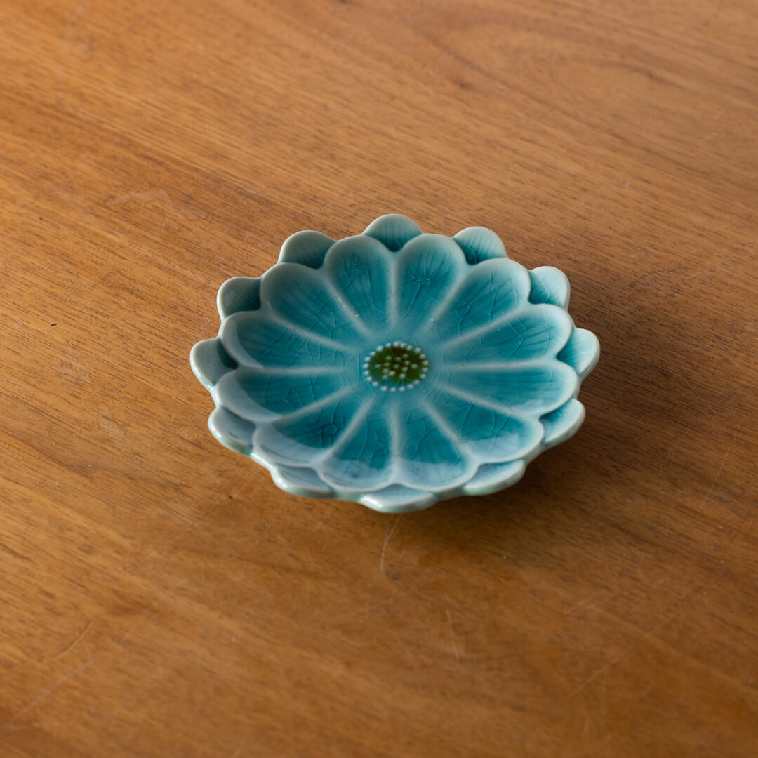 【WEB限定】デイジー 花型小皿 TQ/BR -器市-