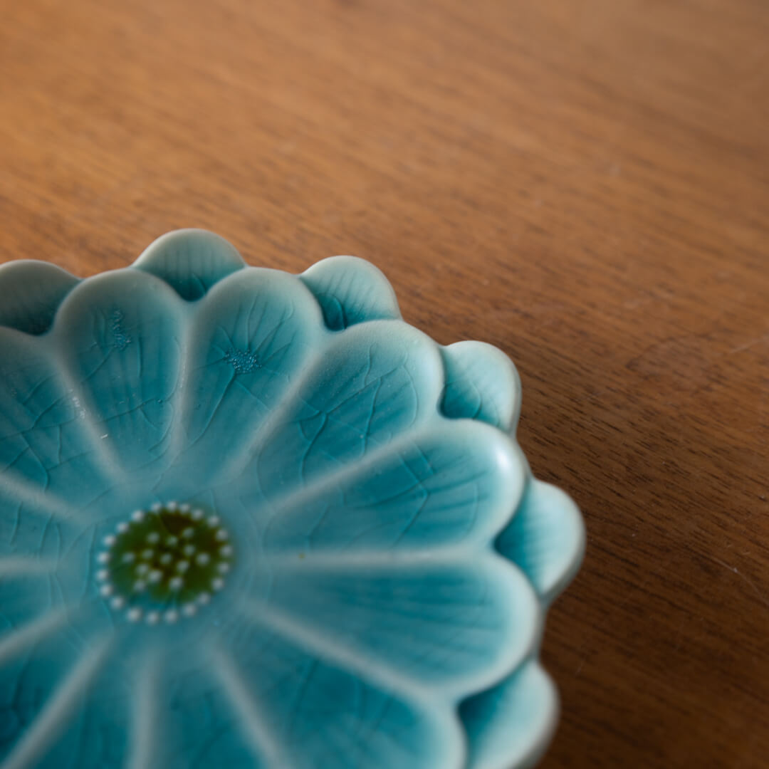【WEB限定】デイジー 花型小皿 TQ/BR -器市-
