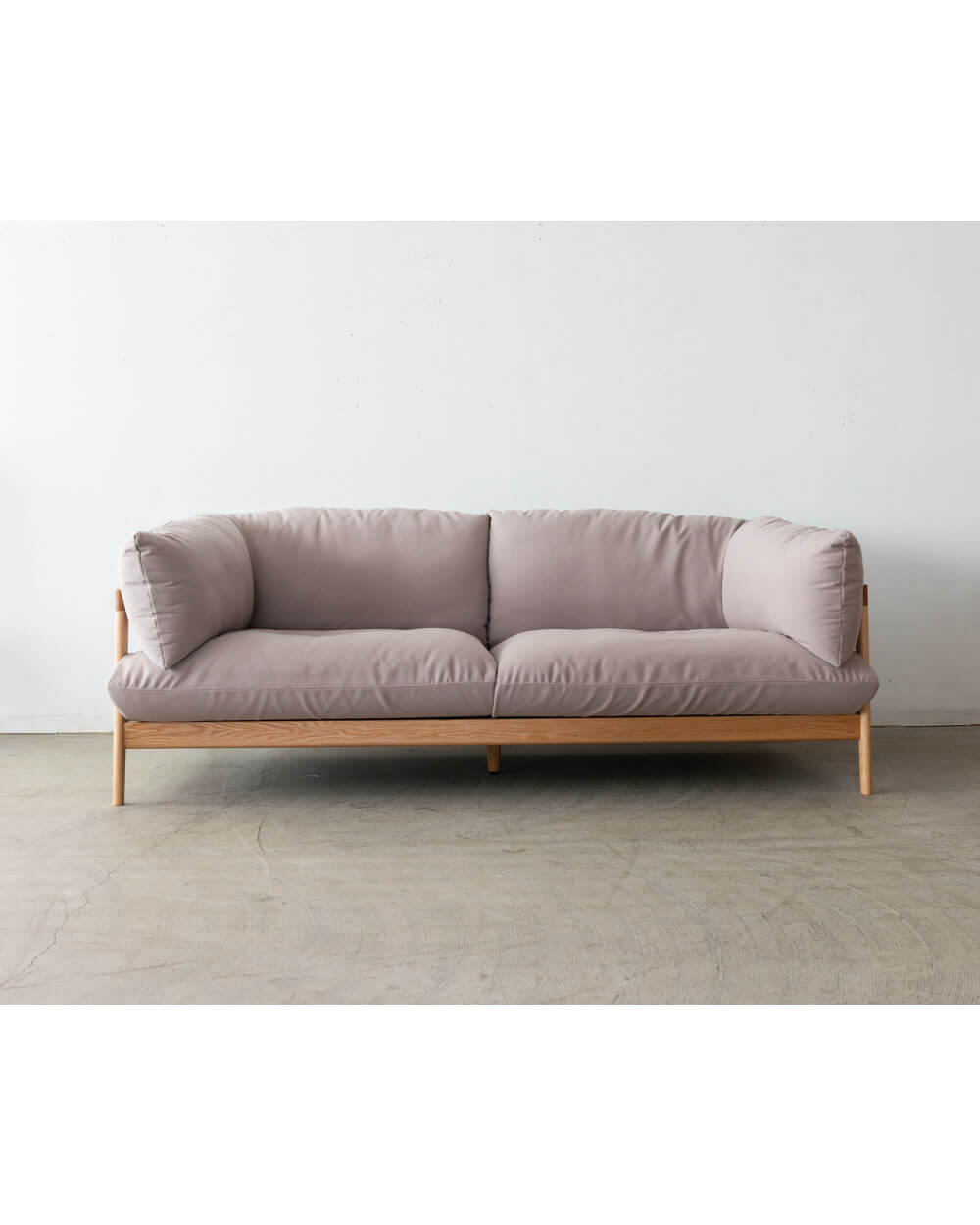 ［現品SALE］2.5Pソファ LC313LF（RO-ON-AF890）レッドオーク材 オイル仕上げ / 張地ランク2（ナガノインテリア）