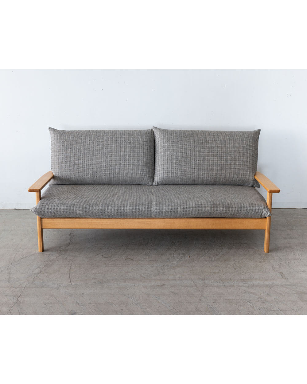 ［リユース品］飛騨産業 chigusa 3Pソファ WK11SOR レッドオーク/OU 張地 / Cランク ソーホー92