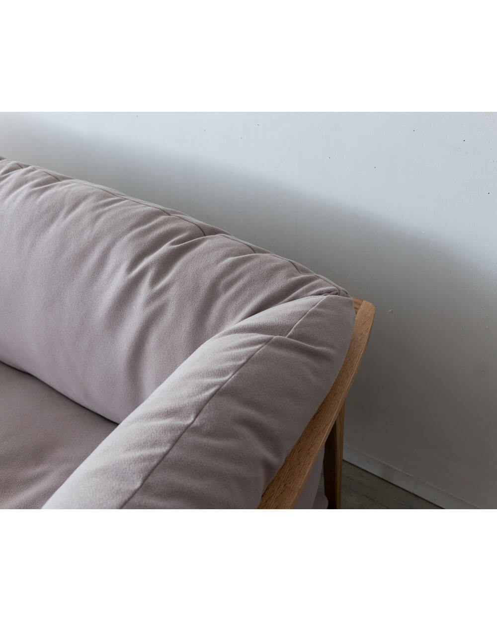 ［現品SALE］2.5Pソファ LC313LF（RO-ON-AF890）レッドオーク材 オイル仕上げ / 張地ランク2（ナガノインテリア）