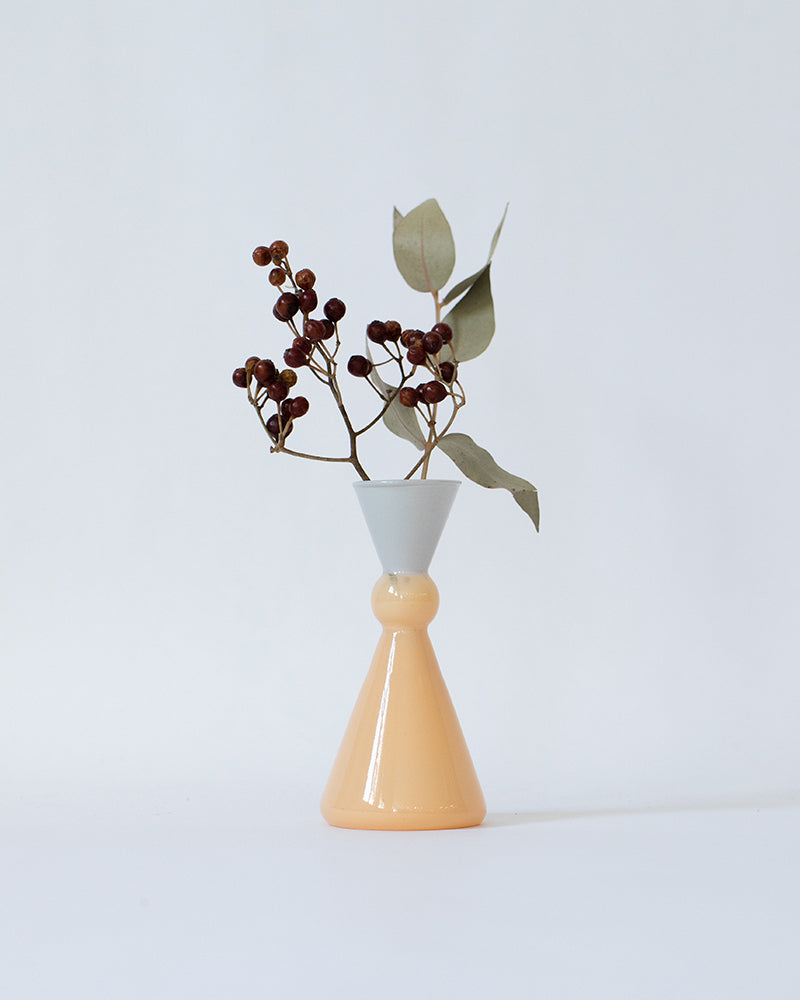 MINI VASE -TWO TONE-【Gray×Orange】