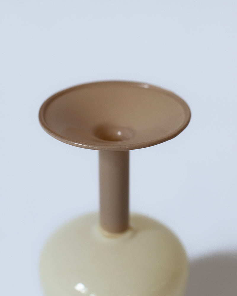 MINI VASE -TWO TONE-【Brown×Beige】