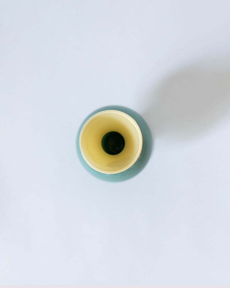 MINI VASE -TWO TONE-【Beige×Green】