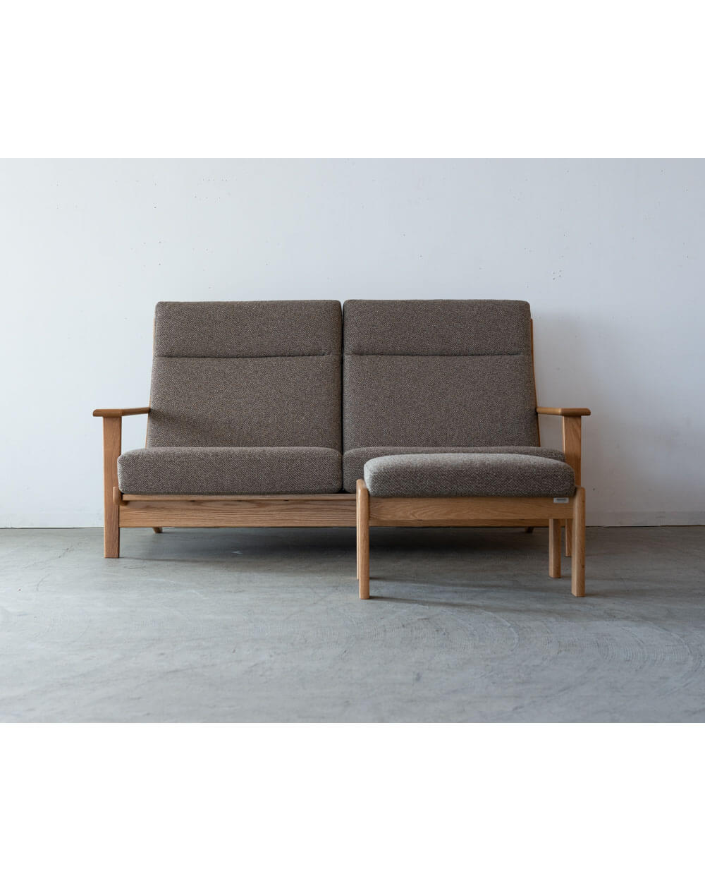 ［現品SALE］ハイバックソファ LC084-LP（RO-HO AF912）オットマン LC007-1S（RO-HO AF912）［ナガノインテリア］
