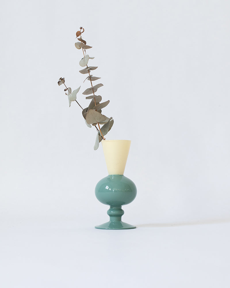 MINI VASE -TWO TONE-【Beige×Green】