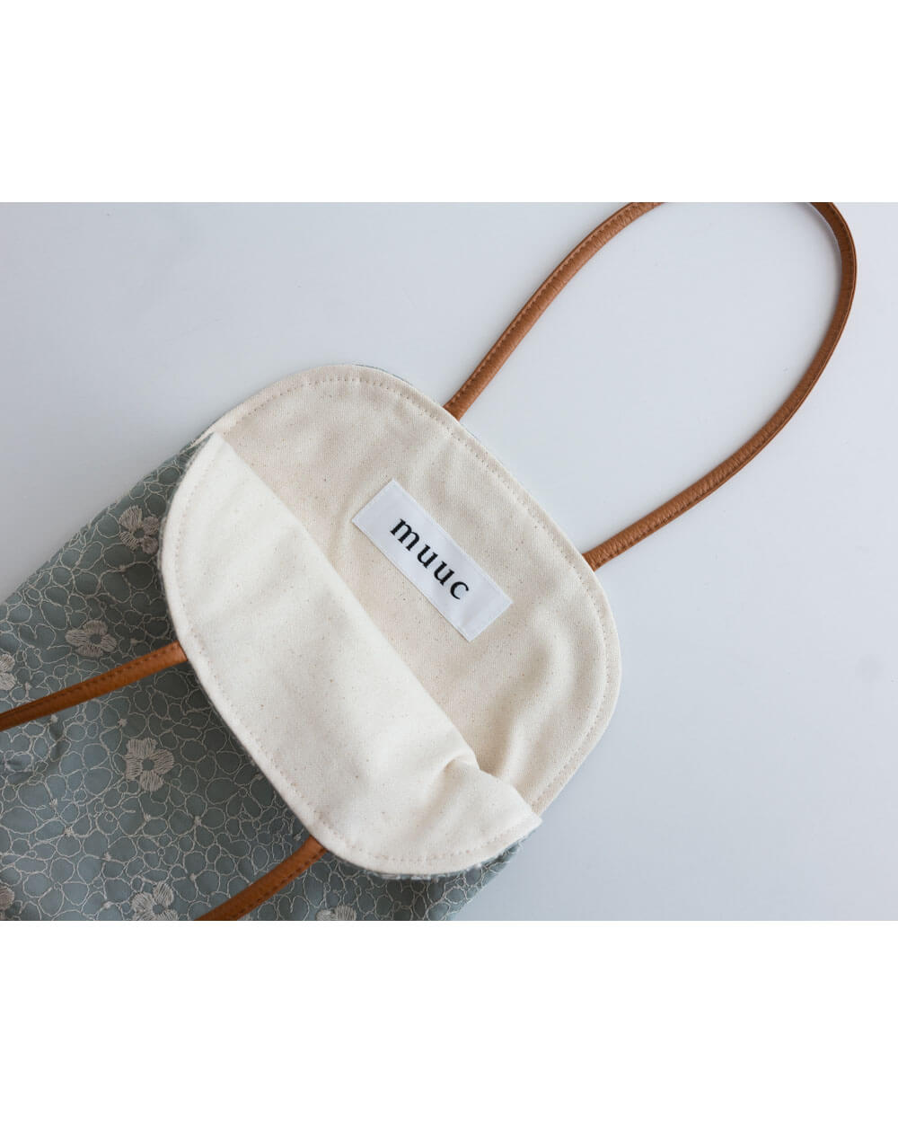 あじさい刺繍miniバッグ (BL)