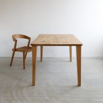 【現品SALE】木馬舎 ダイニング7点セット 幅240cm｜4レッグテーブル＋ハヤブサチェア3脚＋シズクルチェア3脚／ウォールナット・本革ブラック