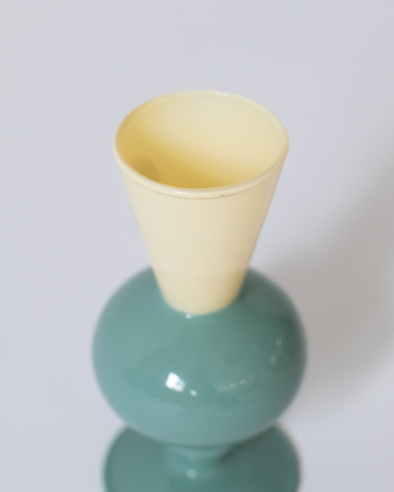 MINI VASE -TWO TONE-【Beige×Green】