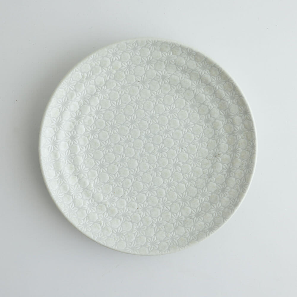  麻波紋 白 三ﾂ輪8.5皿