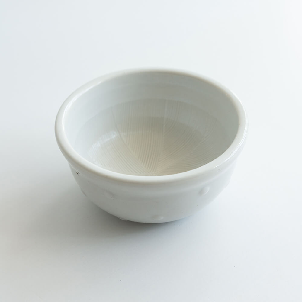 槌目ドット 白 納豆鉢