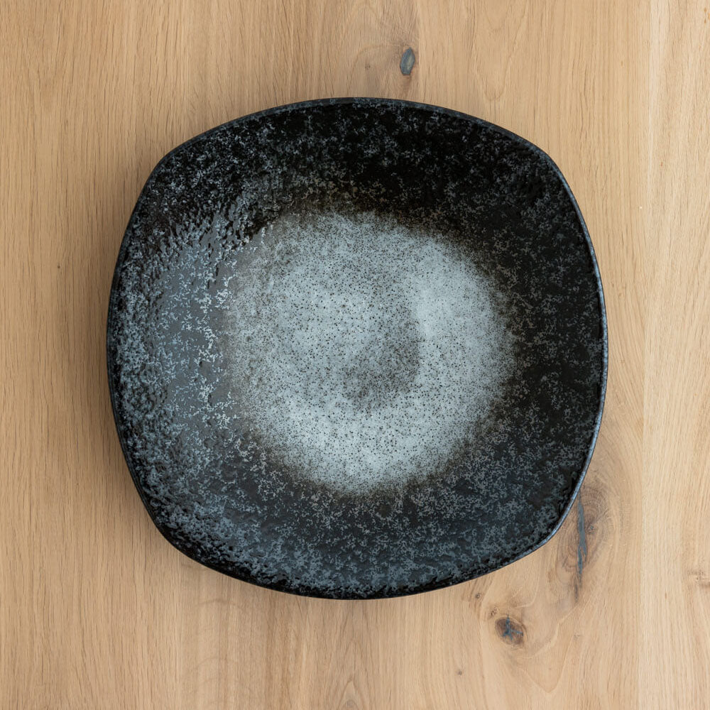 明世波しぶき 輪二重 角9.5皿