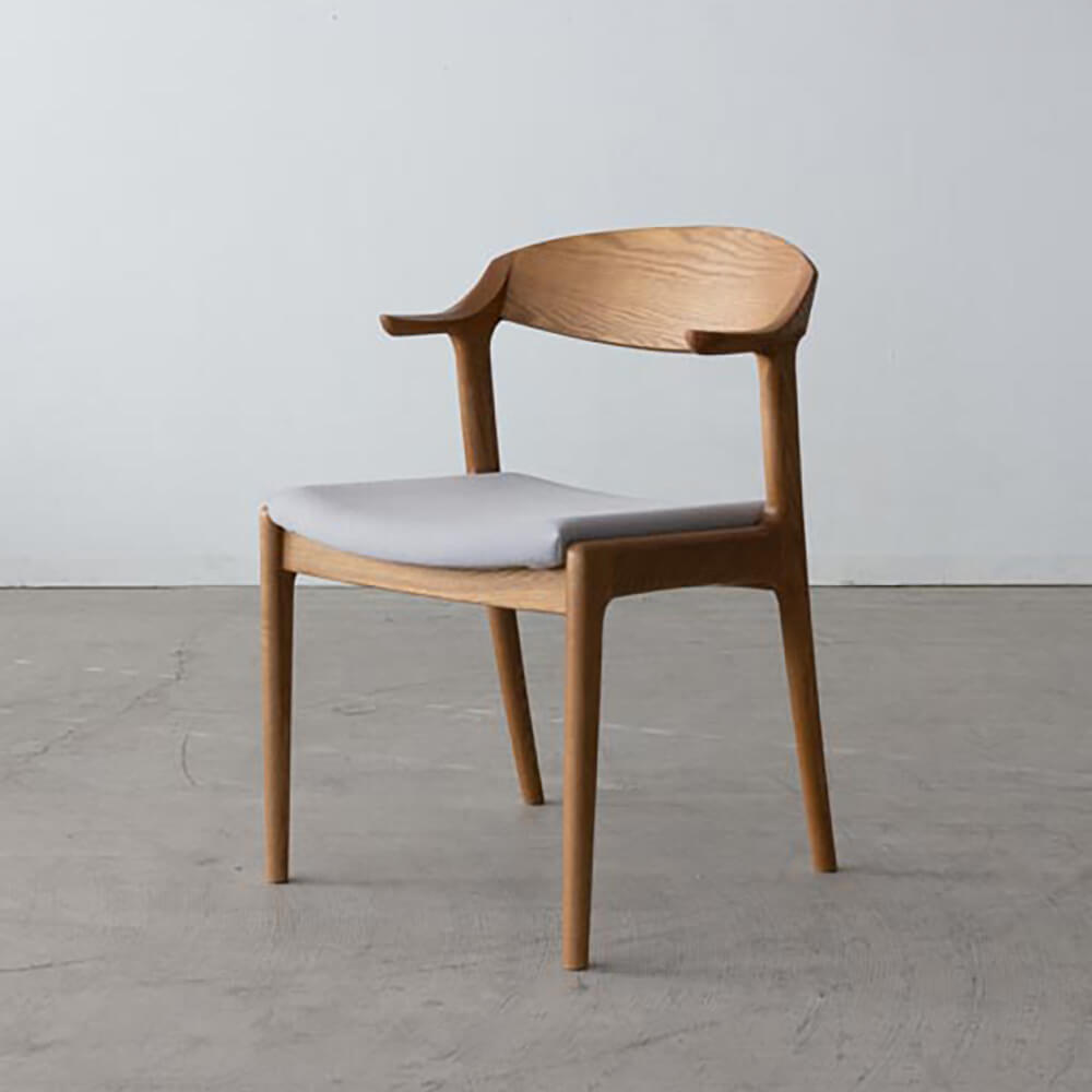 （商談中）［現品SALE］CHAIR DC354-1W（張座）レッドオーク無垢材 / ウレタン塗装MO色（ナガノインテリア）
