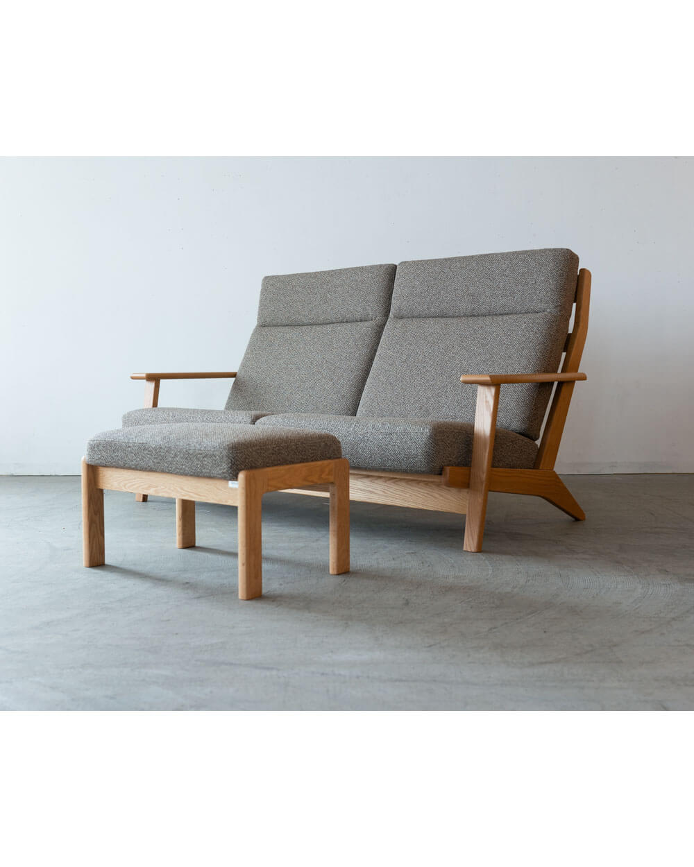 ［現品SALE］ハイバックソファ LC084-LP（RO-HO AF912）オットマン LC007-1S（RO-HO AF912）［ナガノインテリア］