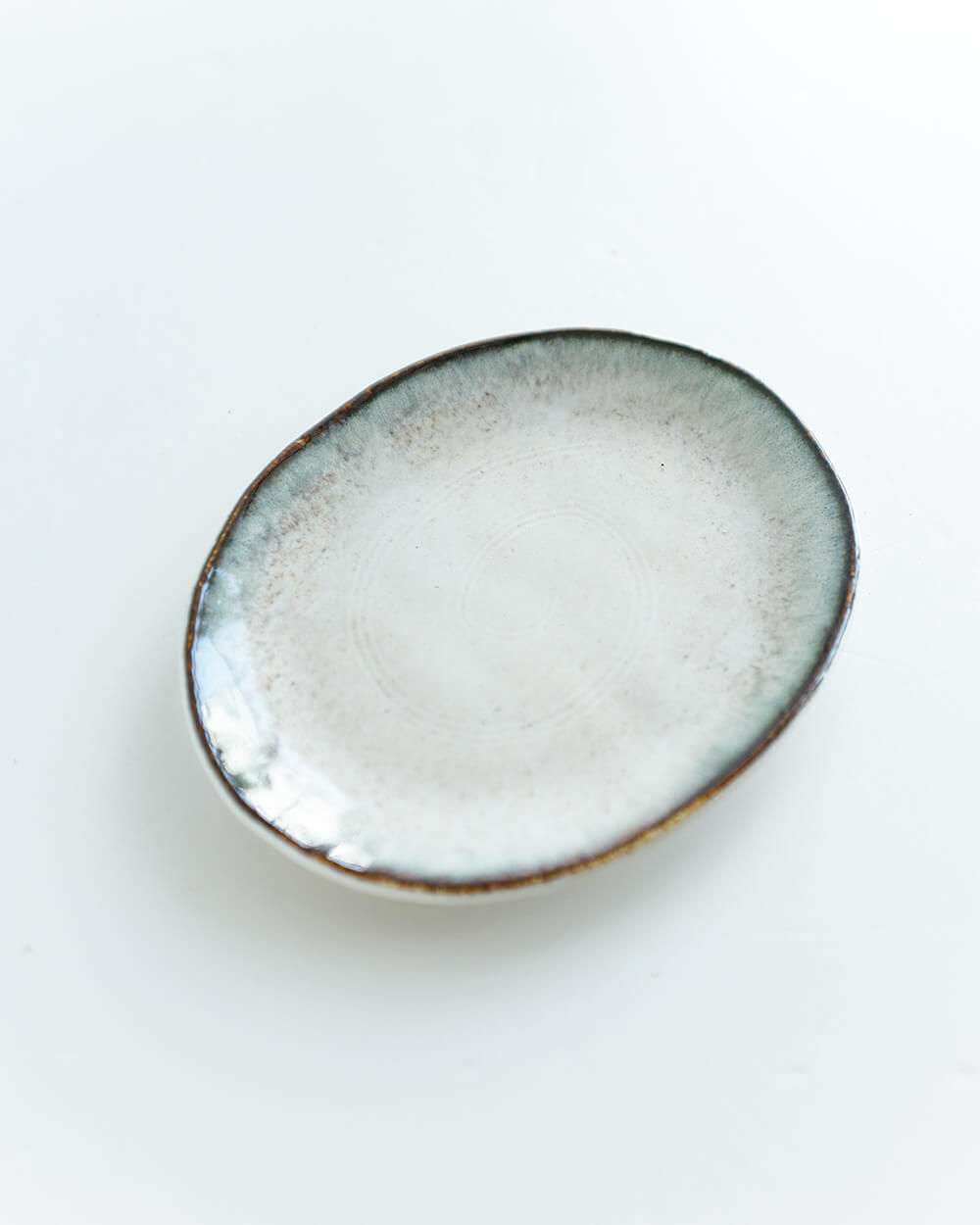 白均窯 変形小判皿(小)