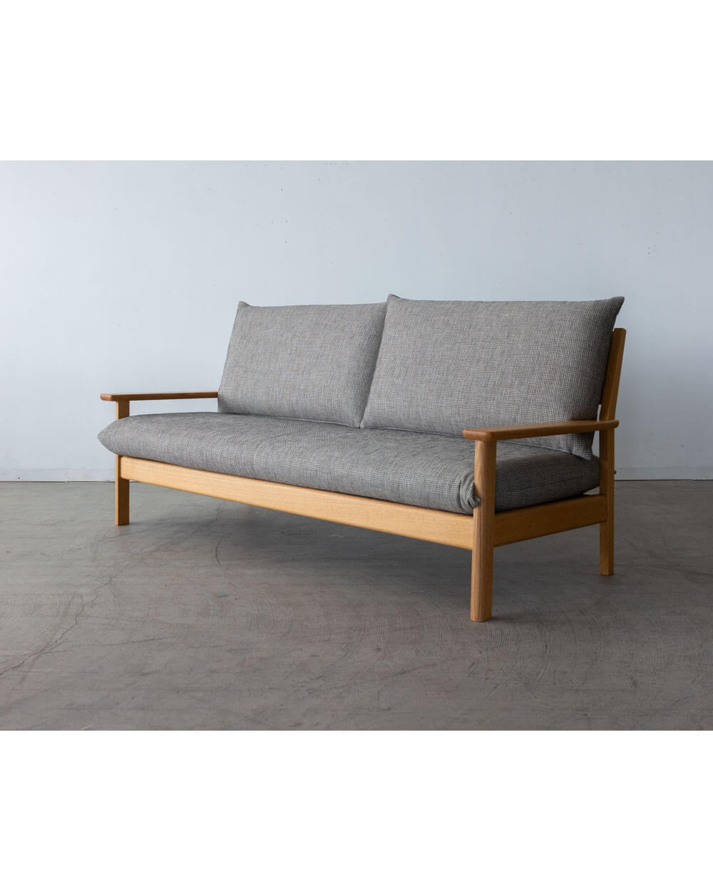 ［リユース品］飛騨産業 chigusa 3Pソファ WK11SOR レッドオーク/OU 張地 / Cランク ソーホー92