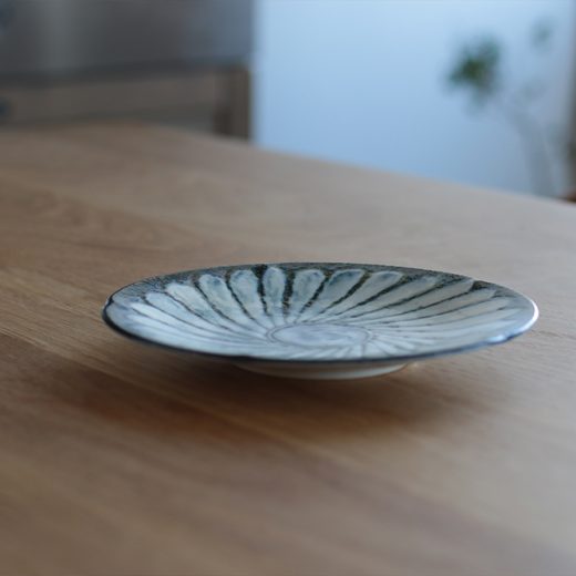 kohiki hana Plate 粉引 華 5.0寸皿 -器市-