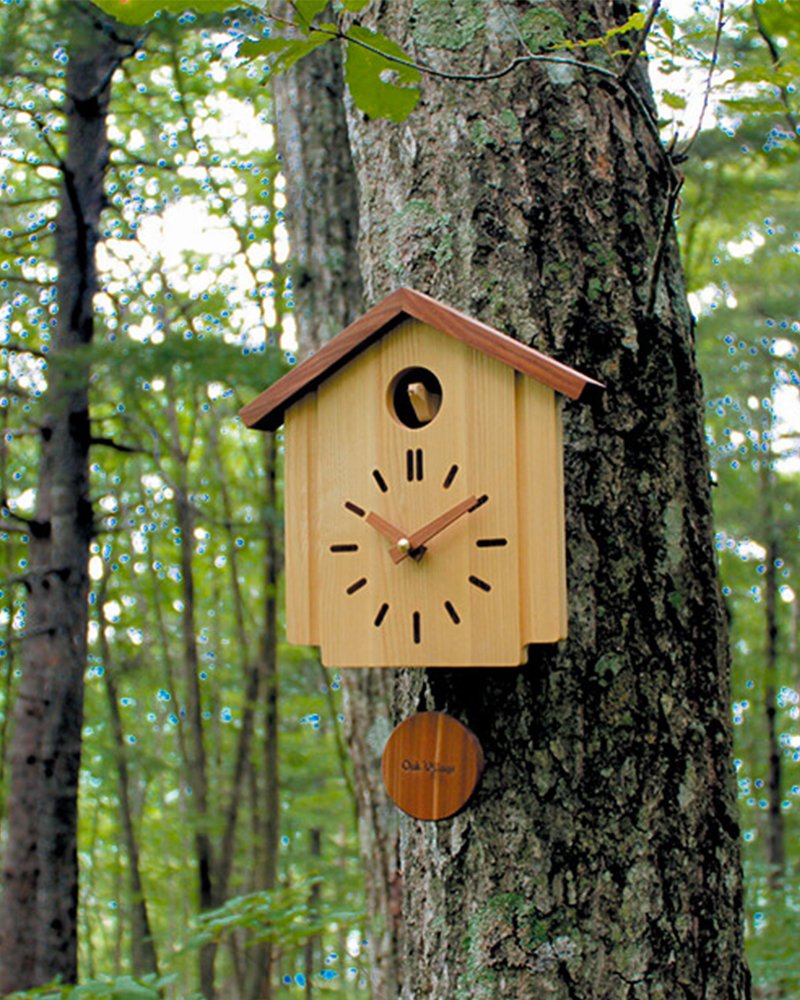 カッコークロック 森の巣箱 壁掛け時計 Oak Village