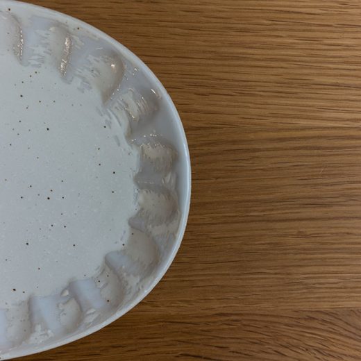 【WEB限定】白粉引しのぎ型　楕円皿 -器市-