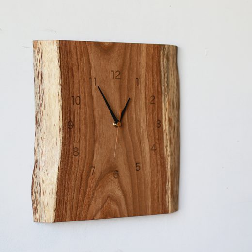 木の壁掛け時計 mimi エンジュ/たて 230